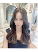 韓国風前髪×ショコラアッシュ【束感/ヘルシースタイル/新宿】