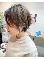 コワファーストナガサキシャンプーボーイ(COIFF1RST NAGASAKI SHAMPOO BOY)&nbsp;大人可愛い20代30代40代黒髪前下がりショートボブ丸みショート◎