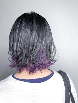 ワット 原宿店(W) ☆インナーパープル×ダークグレー☆