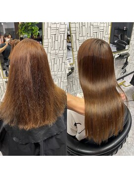 アローズ 久留米店(arose) 大人可愛い透明感シルキーベージュ×髪質改善ストレートヘア