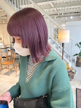 グリーン(green) ピンクバイオレット　misaki