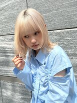 レア 渋谷(Le'a) ボブウルフ/フェイスレイヤー/ホワイトブロンド/ブロンド