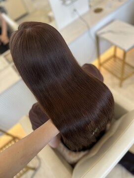 シャルム バイ アローズ 久留米店(CHARM BY AROSE) ショコラブラウンストレートロングヘア×艶髪Jewelcolor