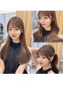 大人可愛い韓国くびれヘア　レイヤーカット　似合わせ顔まわり