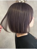 ハイトーンボブ/ラベンダーベージュ/梅田お洒落