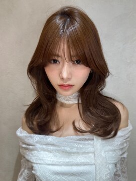 ロンド ルージュ 銀座店(Lond rouge) くびれヘア/アプリコットオレンジ/ハイライトカラー/ボブ/銀座