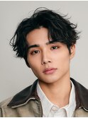センターパートニュアンスパーマフェザーパーマコンマヘア韓国