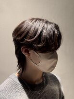 オーガニック アトリエ 大宮(organic+atelier)&nbsp;韓国風ミディアムニュアンスフェザーセンターパートウルフ