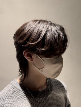 オーガニック アトリエ 大宮(organic+atelier) 韓国風ミディアムニュアンスフェザーセンターパートウルフ