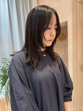 オン キャナルシティ博多前店(on) 【晴音】大人ミディアムレイヤー/透明感ボブ/30代/博多