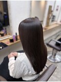 冬限定◎アルカリ酸熱トリートメント艶ブラウンロング美髪