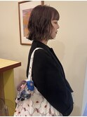 〈浅草 半個室〉オリーブベージュ×ボブパーマ