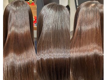 クロ(Curo.)の写真/【徳川/駐車場完備◎】毛先まで自然なストレートを実現☆これで毎朝のお手入れも簡単に♪［縮毛矯正］