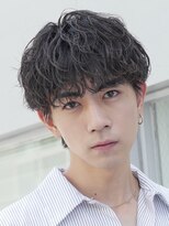 テン 心斎橋(tenn.)&nbsp;心斎橋シャドウパーマメンズマッシュウルフカット波巻きパーマ
