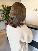 オリーブカラー透明感カラー寒色カラーブリーチなし20代30代40代