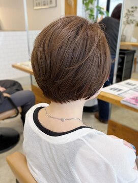 オートル 綱島店(AUTRE by FUGA hair) まろやかベージュの丸みショートボブ*30代/40代/50代/60代
