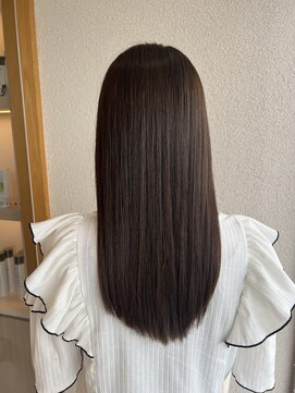ヘアデザイン ディクト(hair design D.c.t) 広がりを抑えて艶髪へ◎髪質改善ストレート×美髪ロング｜岐阜