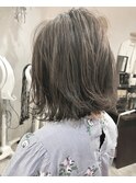 【Marl】アッシュグレージュの切りっぱなしボブ♪