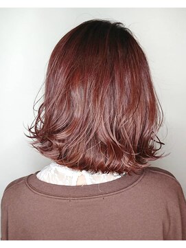 ニューヨークニューヨーク 樟葉店(NYNY) 切りっぱなしボブ×ピンク