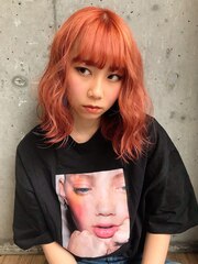 red　orange　「LUXIS/立川/オルチャンヘア/韓国ヘア」