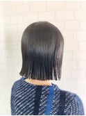 黒髪オシャレなウエットボブ♪
