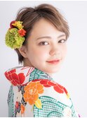 ショートヘアー・ショートボブの卒業式袴ヘアアレンジ♪和装にも