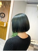 【艶髪ボブ♪】グリーンブラック
