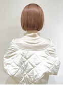 パールオレンジベージュ×ボブ