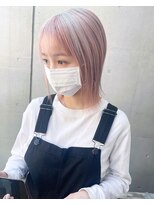 エミス バイ メルト 吉祥寺(emis by melt)&nbsp;【堀惠洋平】インナーカラー　ハイライト　ピンクベージュ