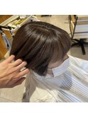 白髪ぼかしハイライトグレーベージュ