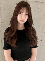 シーン(SCEN) フェイスレイヤーロング　グレージュカラー