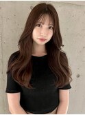 フェイスレイヤーロング グレージュカラー
