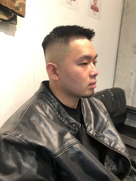 グッドプレイスアンドシング(Good Place&thing) メンズ刈り上げ短髪クロップスキンフェードバーバースタイル