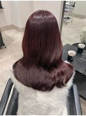 ワインレッド ブリーチなしダブルカラー <渋谷/渋谷駅>
