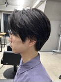 men's/アップバング/ツーブロックマッシュ/束感ショート/波巻き