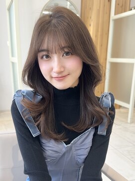 アフロートリノ(AFLOAT Leino) 2wayバング 韓国前髪 シースルー ミディアム くびれ レイヤー#