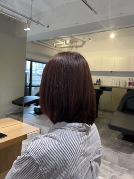 ソイクフ 四条大宮店(SOY-KUFU) 大人可愛い◎20代30代40代オレンジブラウンシアーカラーボブ