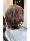 グレイヘア活かす！！肌馴染みのいいピンクベージュ★