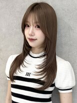 ロンド ロワール 門前仲町(Lond Loire)&nbsp;韓国レイヤーカット/くびれ巻き/前髪顔周り/セミディ[門前仲町]