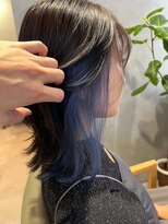 ビス ヘア アンド ビューティー 西新井店(Vis Hair＆Beauty)&nbsp;【デザインカラー】イヤリング×ブルーカラー