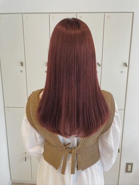 アース 東戸塚店(HAIR & MAKE EARTH) ロングヘアー ワインレッドカラー