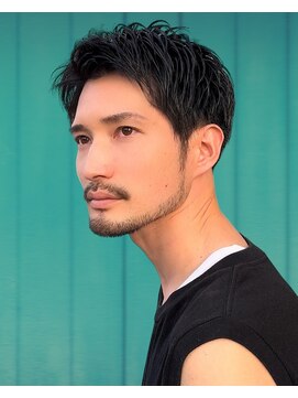 オルト(Altn) 大人の波巻きスパイラルパーマミディアムロングメンズカットヘア