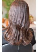 ピンクベージュ/ロング/セミロング/髪質改善