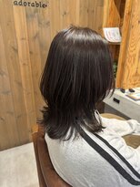 アドラーブル 駅南店(adorable) オンブレグレージュオリーブベージュくびれミディ大人美人