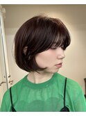 【井上】ショートボブばっさりカットが顔まわりレイヤーボブ小顔