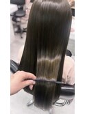 【梅田】赤み消しオリーブベージュ×髪質改善トリートメント