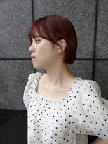 ヘーゼル 博多(HAZEL.)&nbsp;ボブ/カシスレッドブラウンカラー