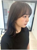 ミディアムレイヤー顔まわり前髪カットくびれボブ20代~50代