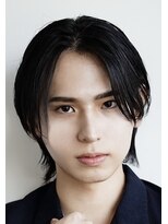 ゼンコー アオヤマ(ZENKO Aoyama)&nbsp;黒髪×センターパート×ウルフ[表参道/青山/渋谷/原宿/]