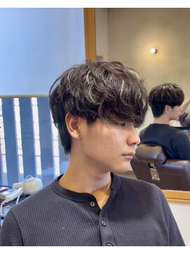 アンサー(answer) ルーズパーマ×シルバーメッシュ